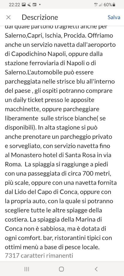 La Casina Del Pennolo, Casa Stani 60 Mq. Villa Conca dei Marini Kültér fotó